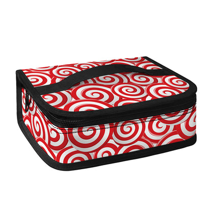 Red Lollipop Candy Pattern Print Small Lunch Bag