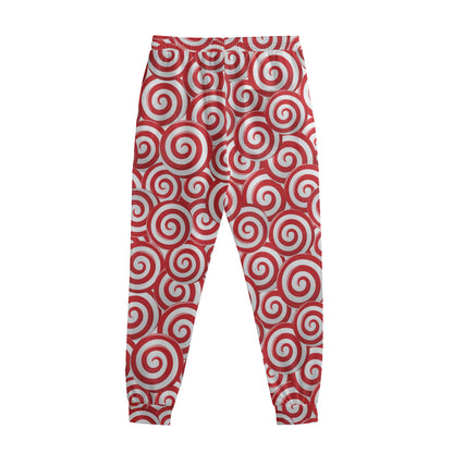 Red Lollipop Candy Pattern Print Sweatpants