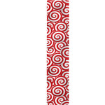 Red Lollipop Candy Pattern Print Table Runner