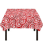 Red Lollipop Candy Pattern Print Tablecloth