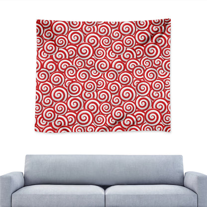 Red Lollipop Candy Pattern Print Tapestry