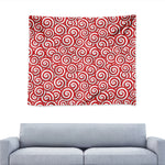 Red Lollipop Candy Pattern Print Tapestry