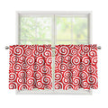 Red Lollipop Candy Pattern Print Tier Curtains