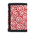 Red Lollipop Candy Pattern Print Trifold Wallet