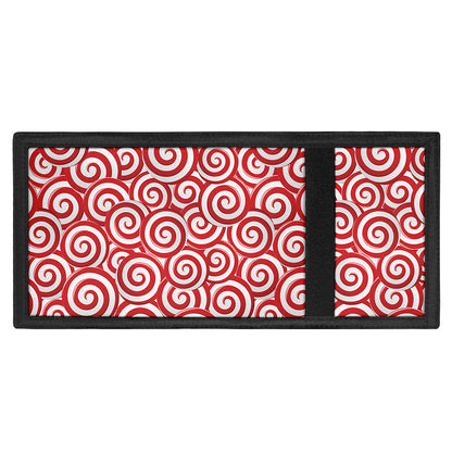Red Lollipop Candy Pattern Print Trifold Wallet