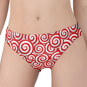 Red Lollipop Candy Pattern Print Women's Panties