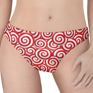 Red Lollipop Candy Pattern Print Women's Thong