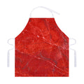 Red Marble Print Adjustable Apron