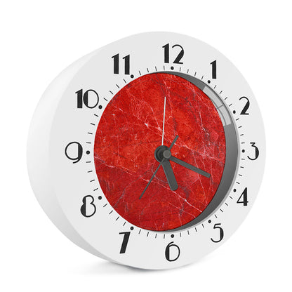 Red Marble Print Alarm Clock