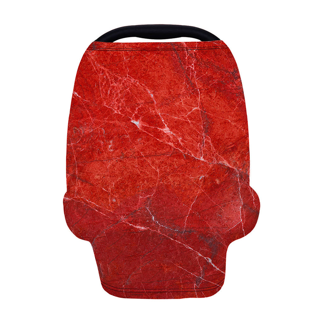 Red Marble Print Baby Seat Cover