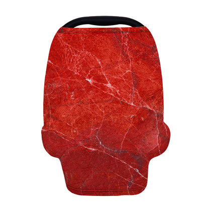 Red Marble Print Baby Seat Cover