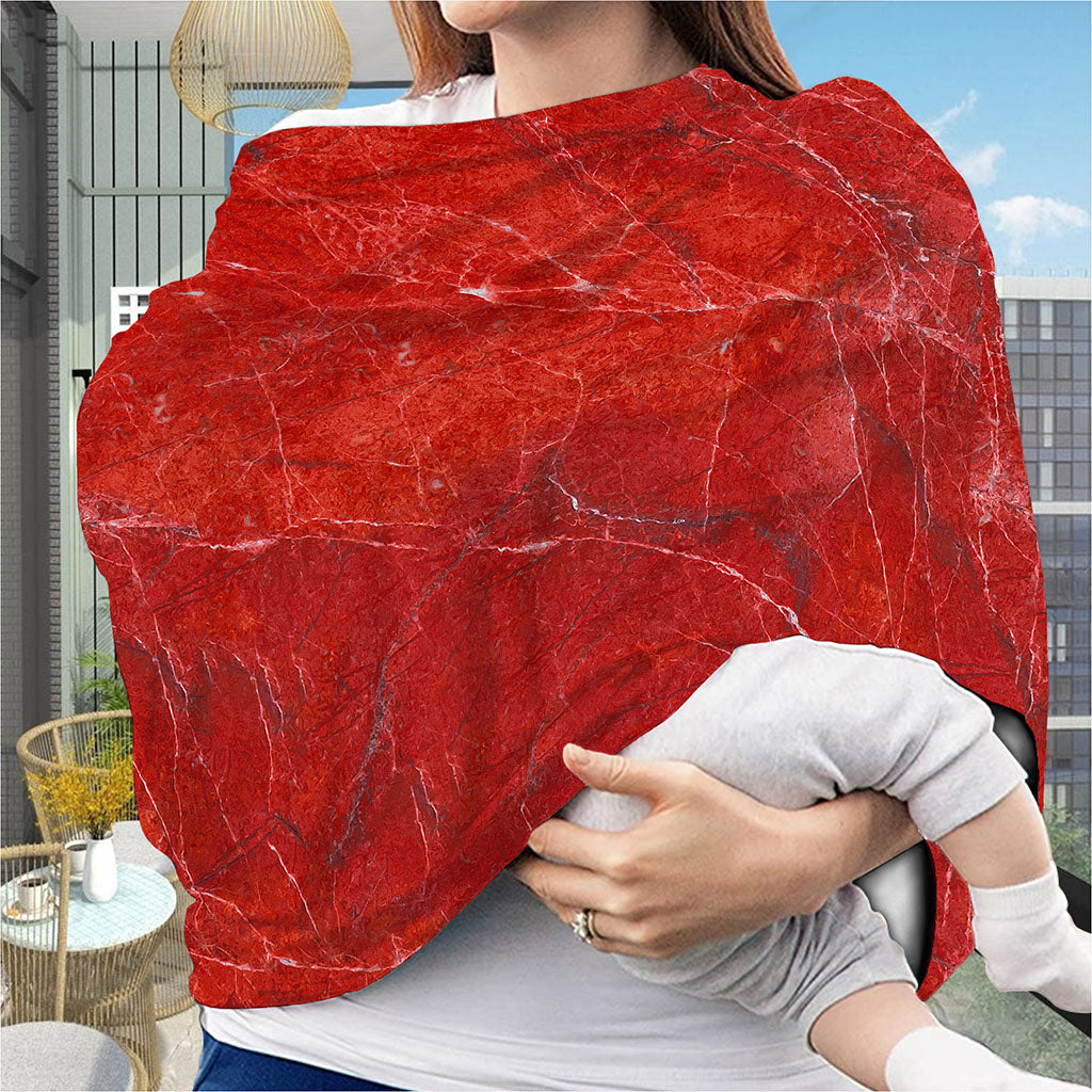 Red Marble Print Baby Seat Cover