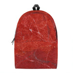 Red Marble Print Backpack