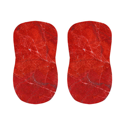 Red Marble Print Bar Stool Covers