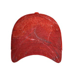 Red Marble Print Baseball Cap
