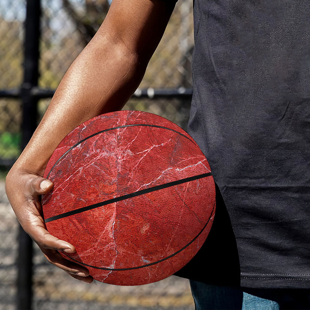 Red Marble Print Basketball