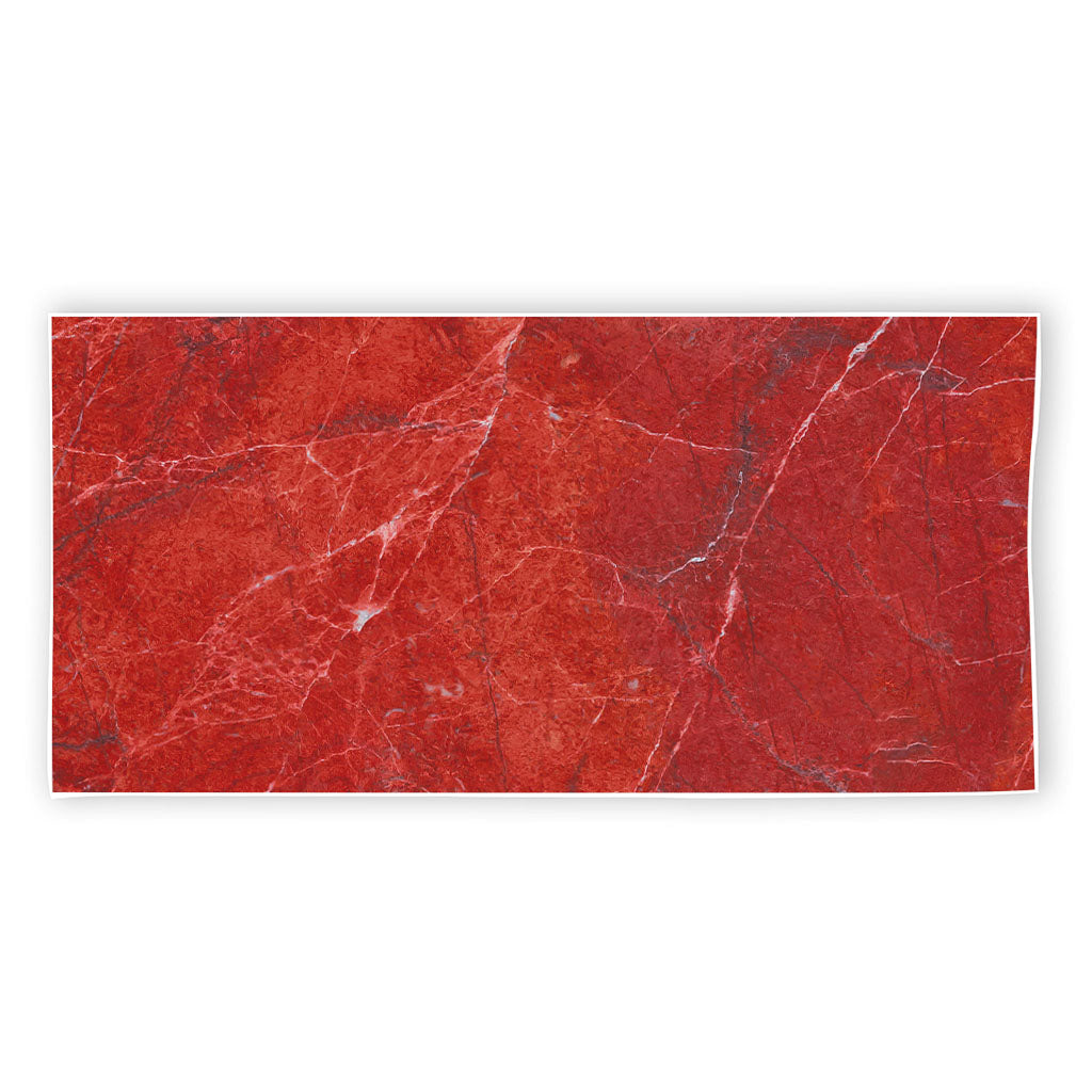 Red Marble Print Beach Towel