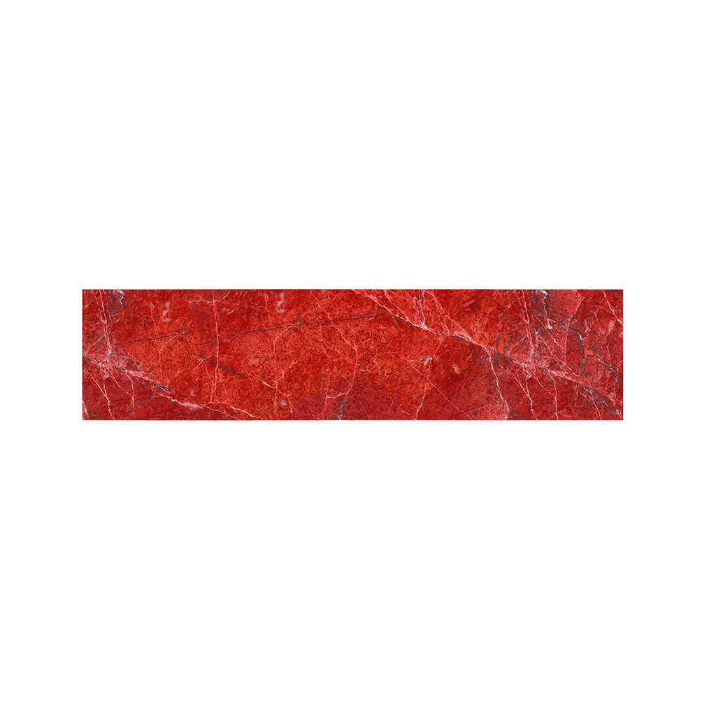 Red Marble Print Bed Runner