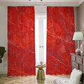Red Marble Print Dimout Pencil Pleat Curtains