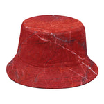 Red Marble Print Bucket Hat