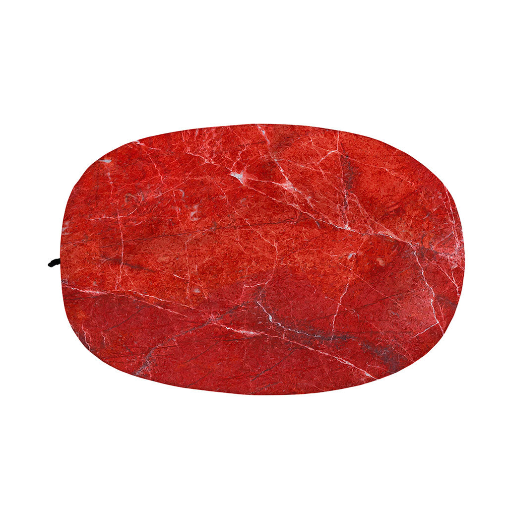 Red Marble Print Car Side Mirror Covers