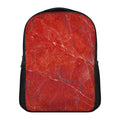 Red Marble Print Casual Backpack