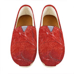 Red Marble Print Casual Shoes