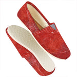 Red Marble Print Casual Shoes