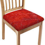 Red Marble Print Chair Cushion Cover