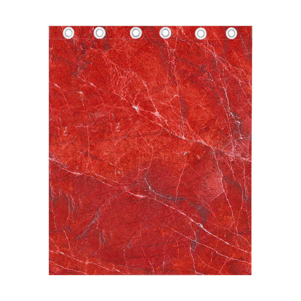 Red Marble Print Curtain