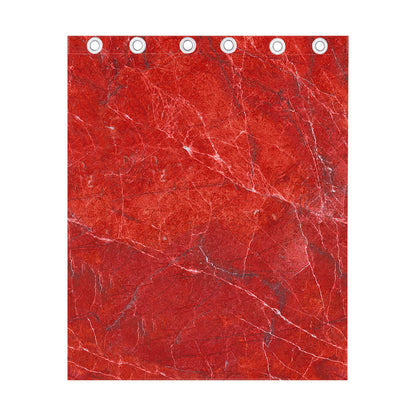 Red Marble Print Curtain