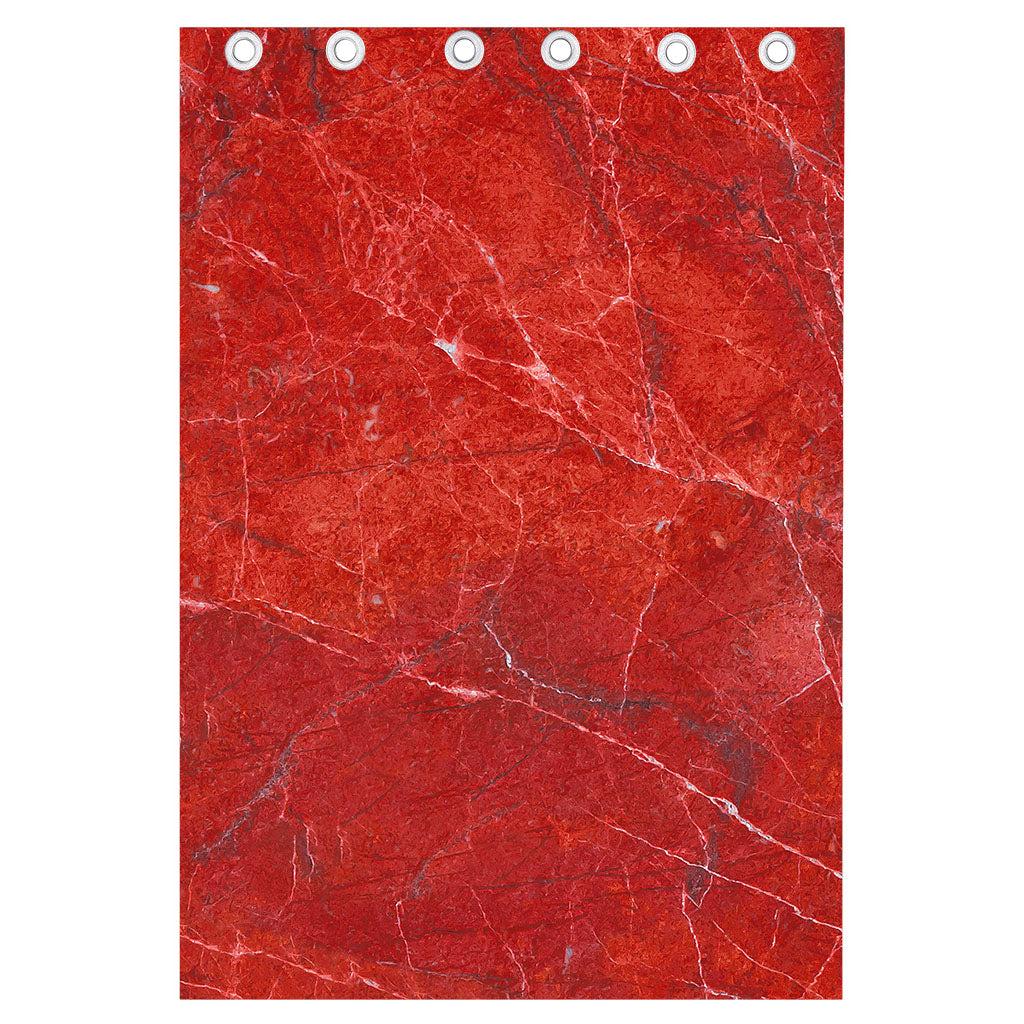 Red Marble Print Curtain