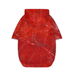 Red Marble Print Dog Zip Up Hoodie