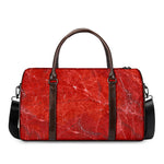 Red Marble Print Duffle Bag