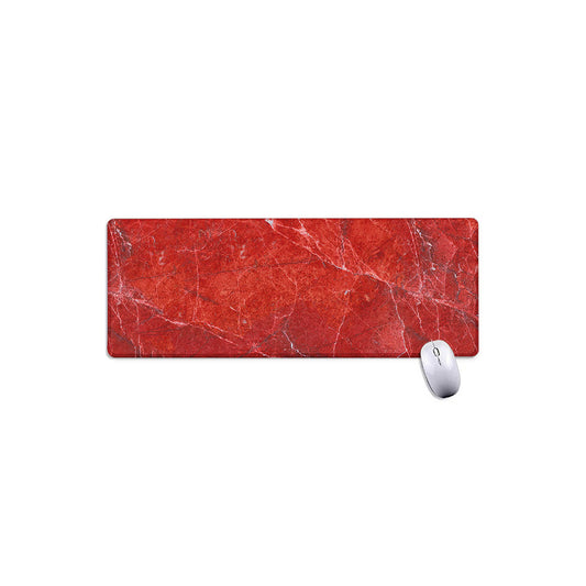 Red Marble Print Extended Mouse Pad