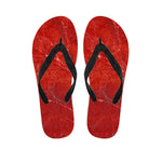 Red Marble Print Flip Flops