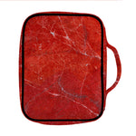 Red Marble Print Front Pocket Bible Bag