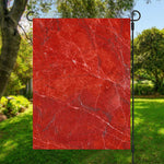 Red Marble Print Garden Flag