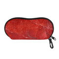 Red Marble Print Glasses Case