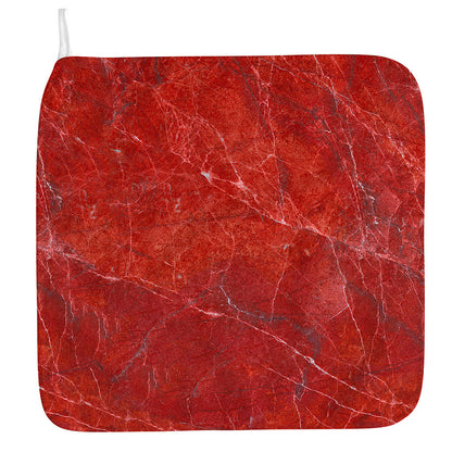 Red Marble Print Hand Towel