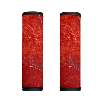 Red Marble Print Handle Covers