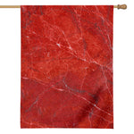 Red Marble Print House Flag