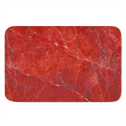 Red Marble Print Indoor Door Mat