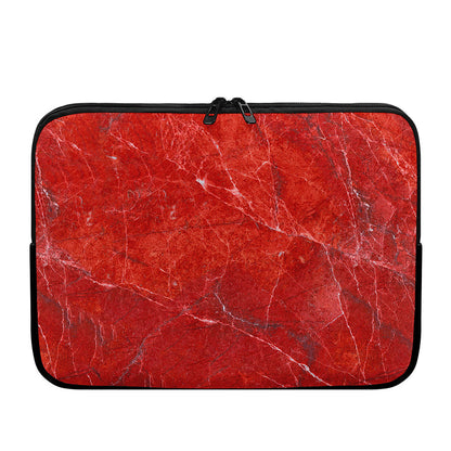 Red Marble Print Laptop Sleeve