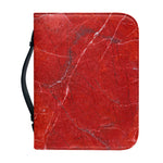 Red Marble Print Leather Bible Cover