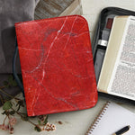 Red Marble Print Leather Bible Cover
