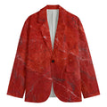 Red Marble Print Men's Blazer