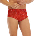 Red Marble Print Men's Briefs