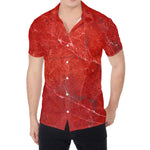 Red Marble Print Men's Shirt