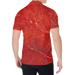 Red Marble Print Men's Shirt